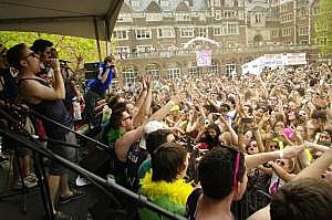 Performing in the Quad during Spring Fling my freshman year.